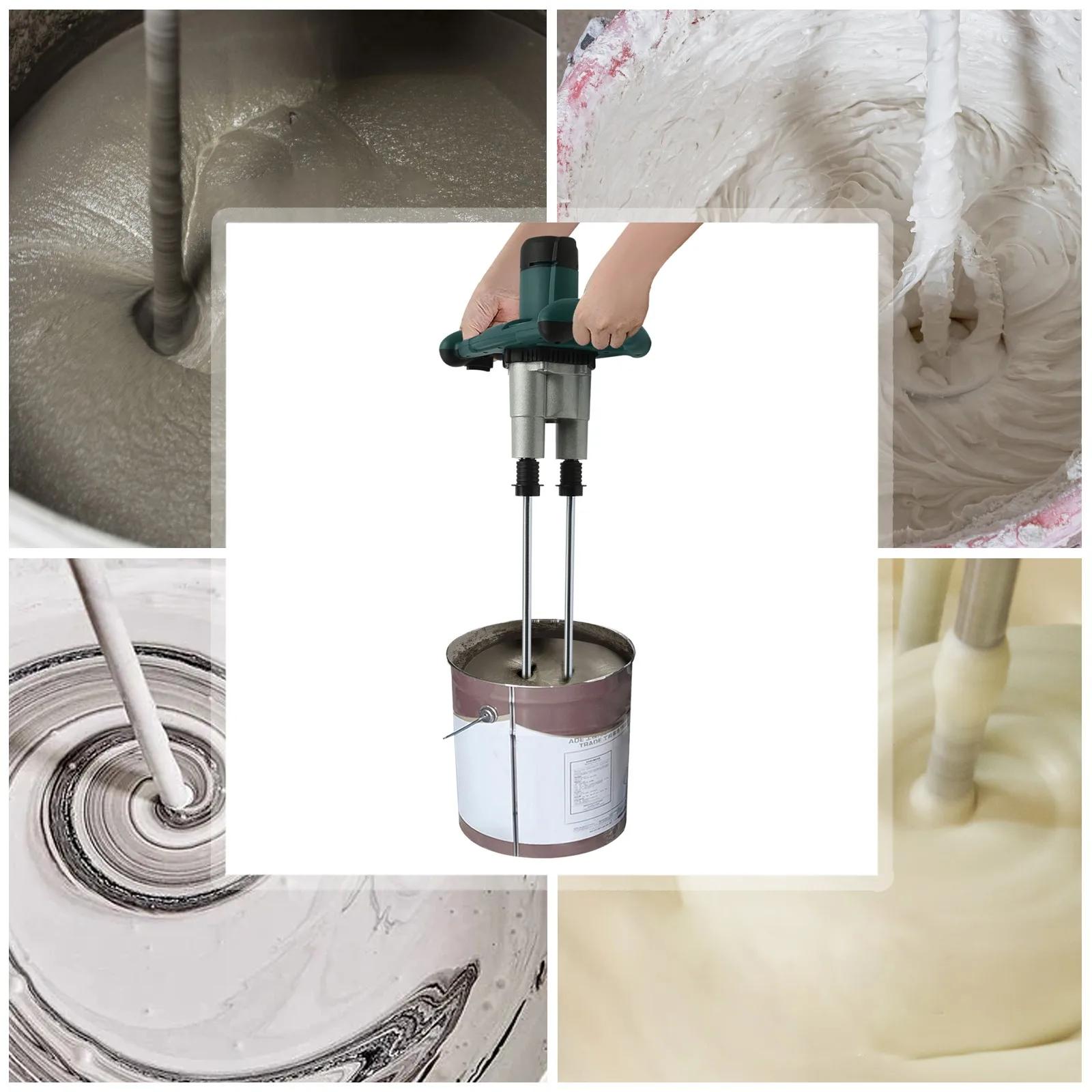 

CNCEST 2800W Electric Paint & Mortar Mixer With 6 Adjustable Speeds, 2-Gear Power System Pro Hand Mixer for Concrete, Bitumen US зелёный
