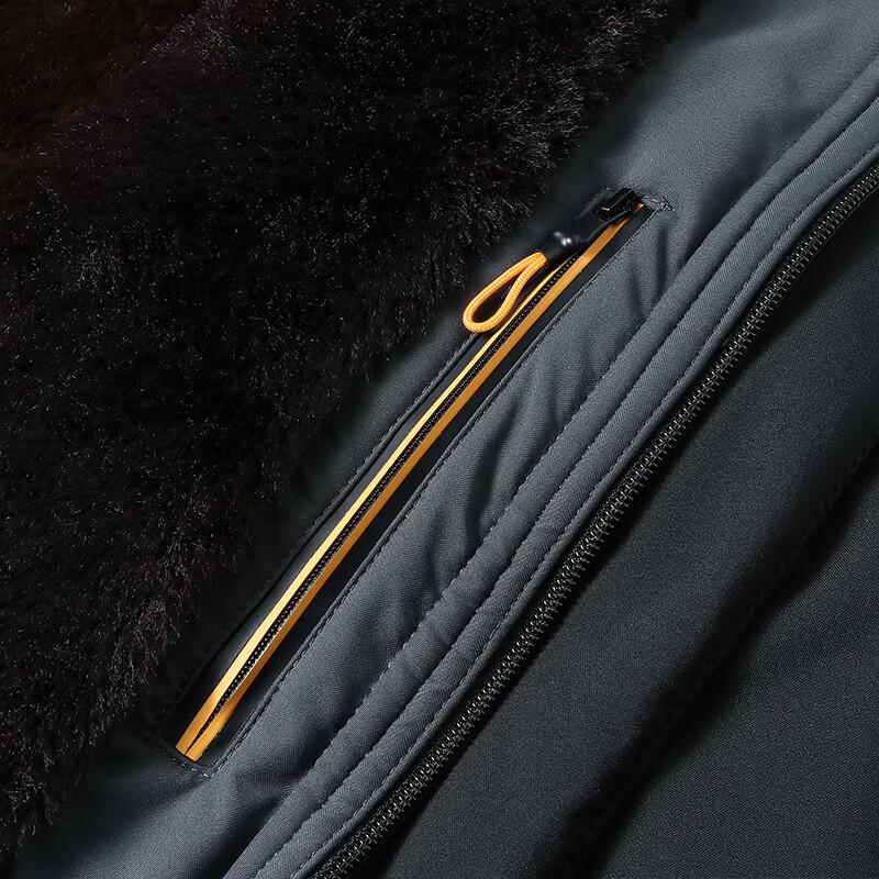 ROMON Men's Hooded Fleece-Lined Jacket