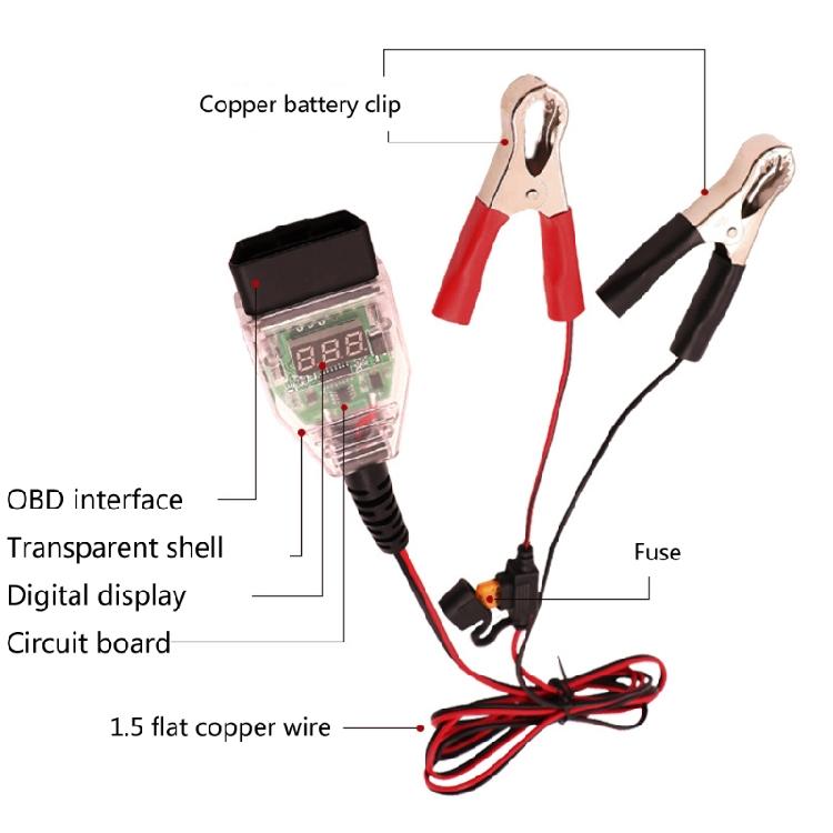 Auto-Computer-Speichererhalter OBD2 Batteriewechselwerkzeug Verlängerungskabel