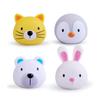 Cute Animals Bath Toy Swimming Water Led Light Up Toys Soft Rubber Float Induction Luminous Frogs For Kids Play Funny Gifts