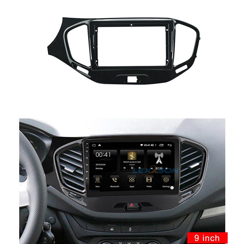 9 Inch Car Fascia For LADA VESTA 2015-2019 Double Din Dvd Fascias Audio Fitting Adaptor Facia Panel Dashboard Car Frame Trim Kit