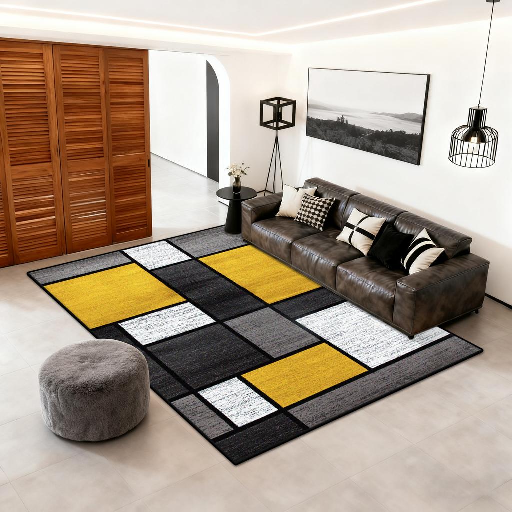 Nordic Style Large Area Rug Geometric Carpet Non-Slip Washable Rug for Living Room Bedroom Cloakroom Home Decor Floor Mat Soft