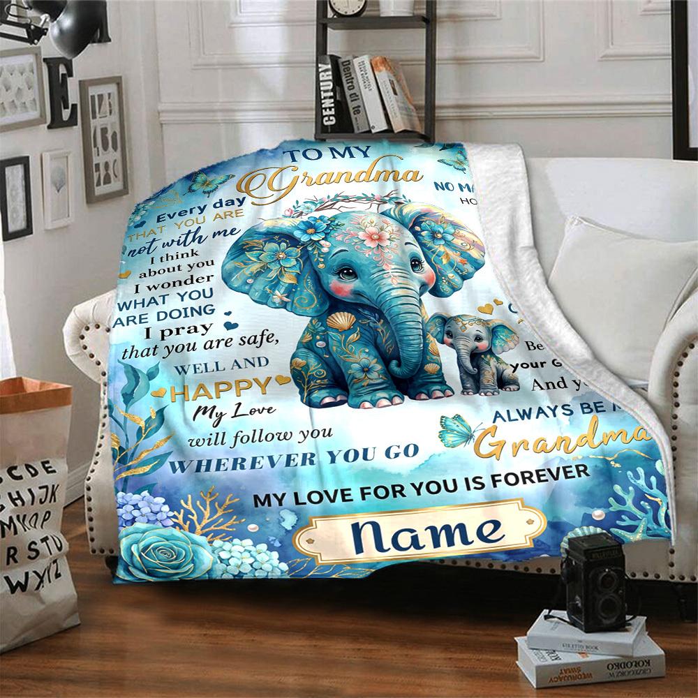 Grandma'S Love Wisdom Blanket Warmthful Decor Great For Sofa Couch Office Bed Picnics Four Seasons Multipurpose Digital Print Birthday Christmas Gift