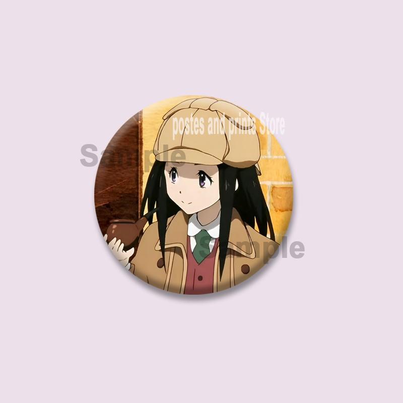 Cute Anime Hyouka Enamel Pins Clothing Bag Hat Jewelry Accessories Cartoon Round Brooch Eru Chitanda Animation Badge Toys Gifts