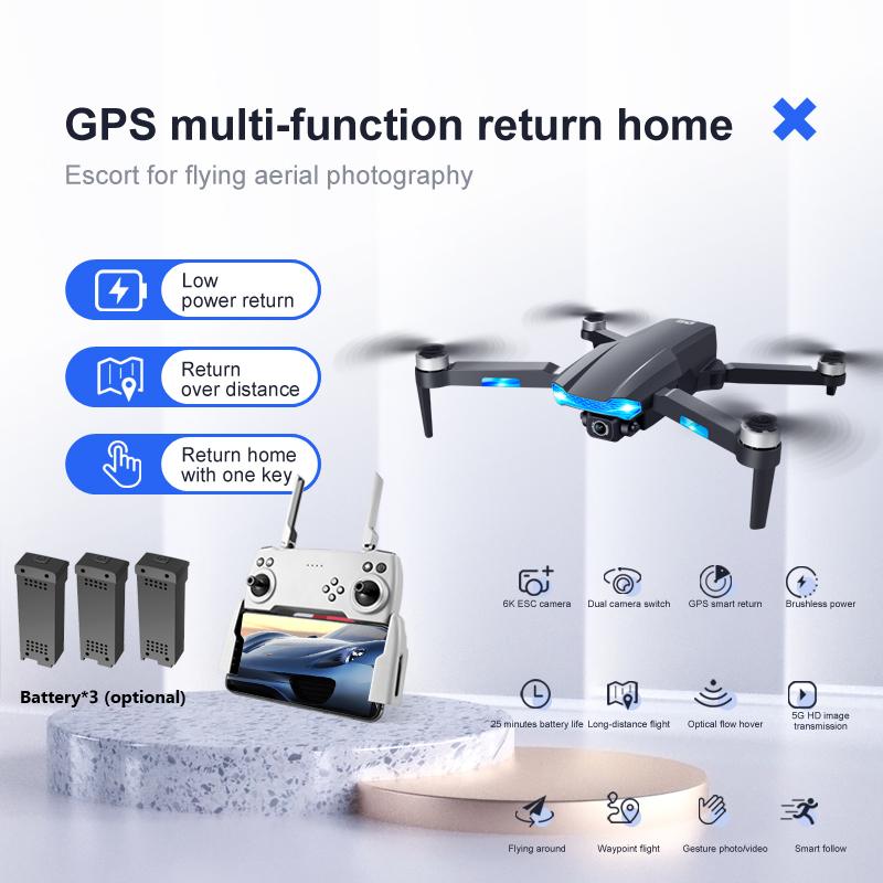 Buy Drone with Camera KK18 Pro Brushless GPS 5G WiFi FPV with 6K HD