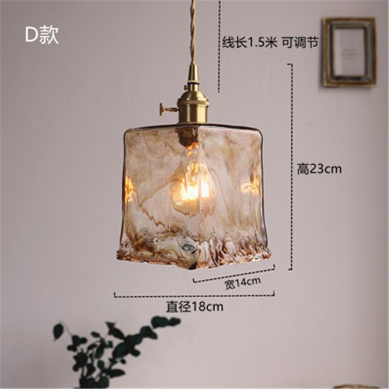 Modern Nordic Brass Glass Pendant Lights Kitchen Restaurant Bar Living Room Bedroom Hanging Pendant Lamp