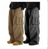 Men's Cross-Border Wide-Leg Joggers, European/American Style Cargo & Drop-Crotch Pants