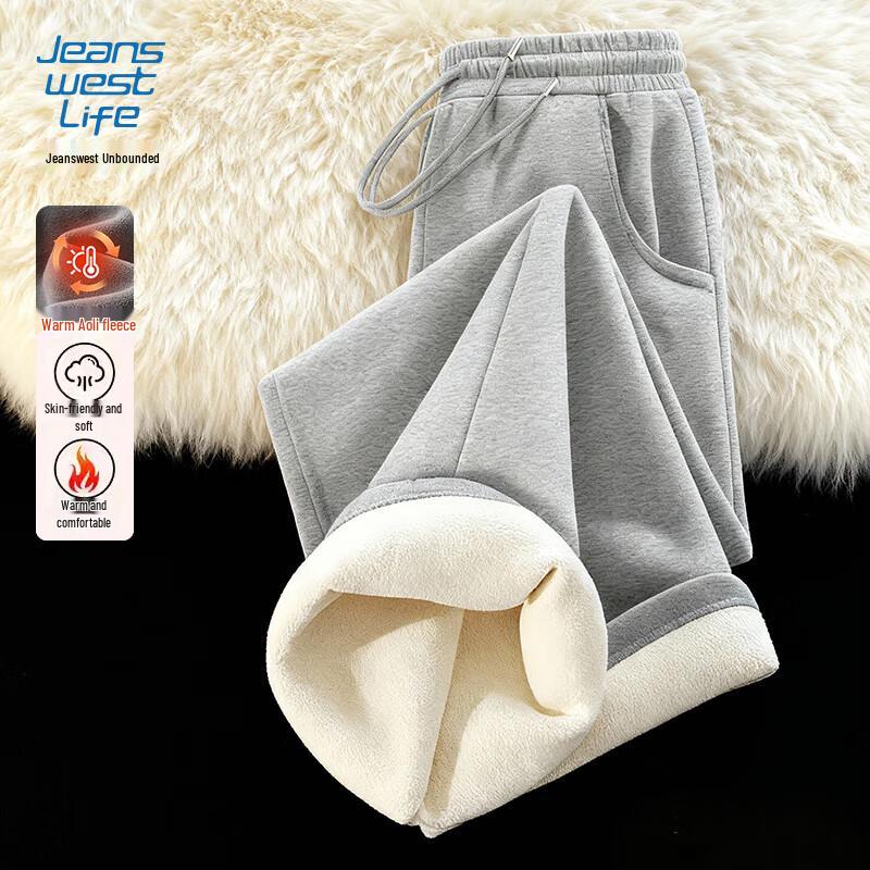 Мужские зимние джинсы Jeanswest на флисовой подкладке, широкие, повседневные 3XL