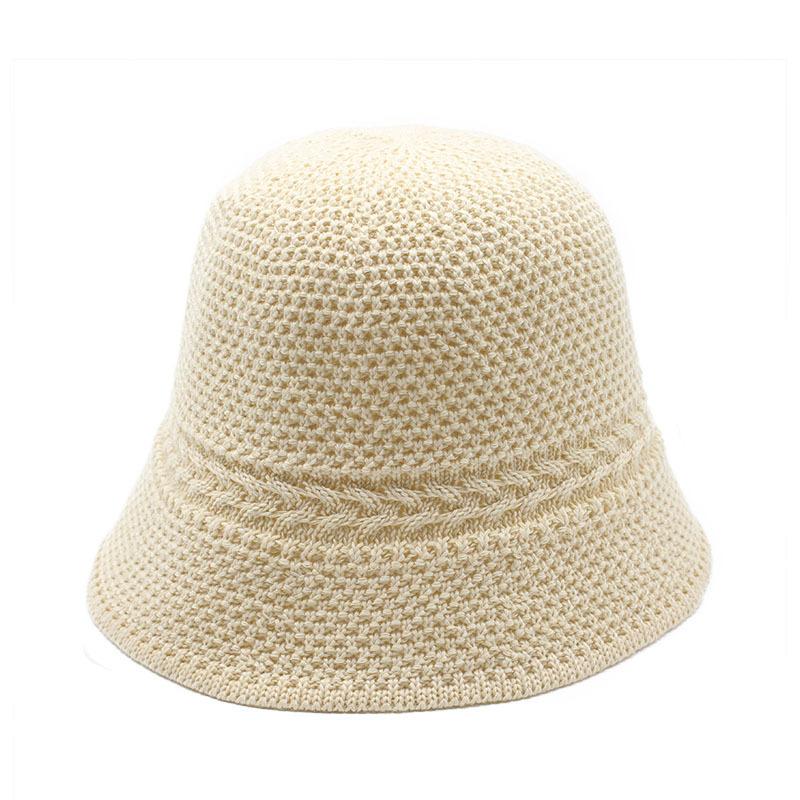 Ins Two-Stage Spring And Summer Knitted Fisherman'S Hat Children'S Bucket Hat Basin Hat Shows A Small Face