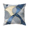 Blue Geometric Stitching Cushion Covers Pillowcase Home Decor Bedroom Sofa Cushion Cover Living Room Car Home Decor