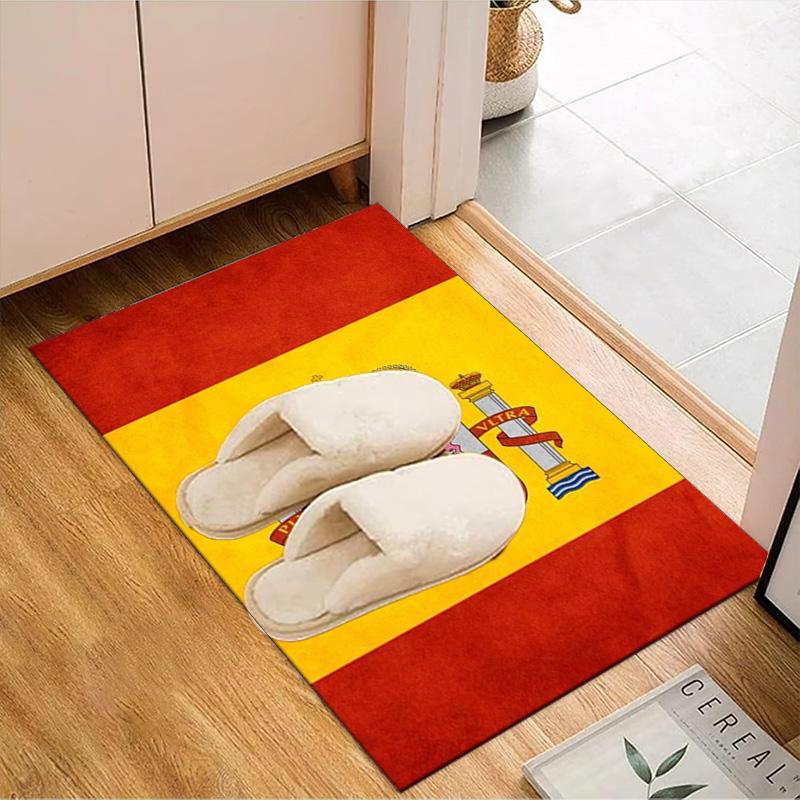 Spanish National Emblem Printed Office Carpet Chair Cushion Entryway Rug, Rugs for Living Room, Bedroom Christmas gifts