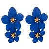 New Versatile Earrings Korean Style Geometric Flower Earrings for Women Ins Fashion European and