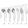 6pcs/Set Utensils Premium Stainless Steel Include Serving Spoon Soup Ladle Colander Fork Shovel Mirror Polished Cutlery Set