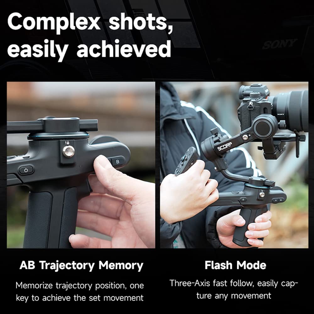 FeiyuTech Camera Stabilizer Electric Gimbal Image Load Capacity Suitable for Canon Eos Zoom Button Cable Control for TIKTOK Video Shooting [] SCORP-C