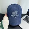 Retro baseball cap women's spring and summer old big head circumference washed face small versatile letter embroidered cap