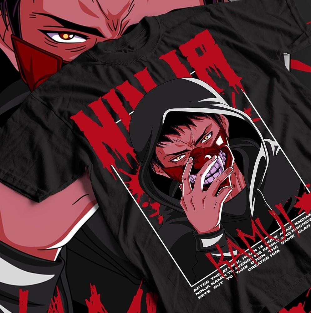 

Футболка Ninja Kamui, Футболка Jubei Kibagami, Ретро аниме футболка, Манга вайфу топ, 4XL