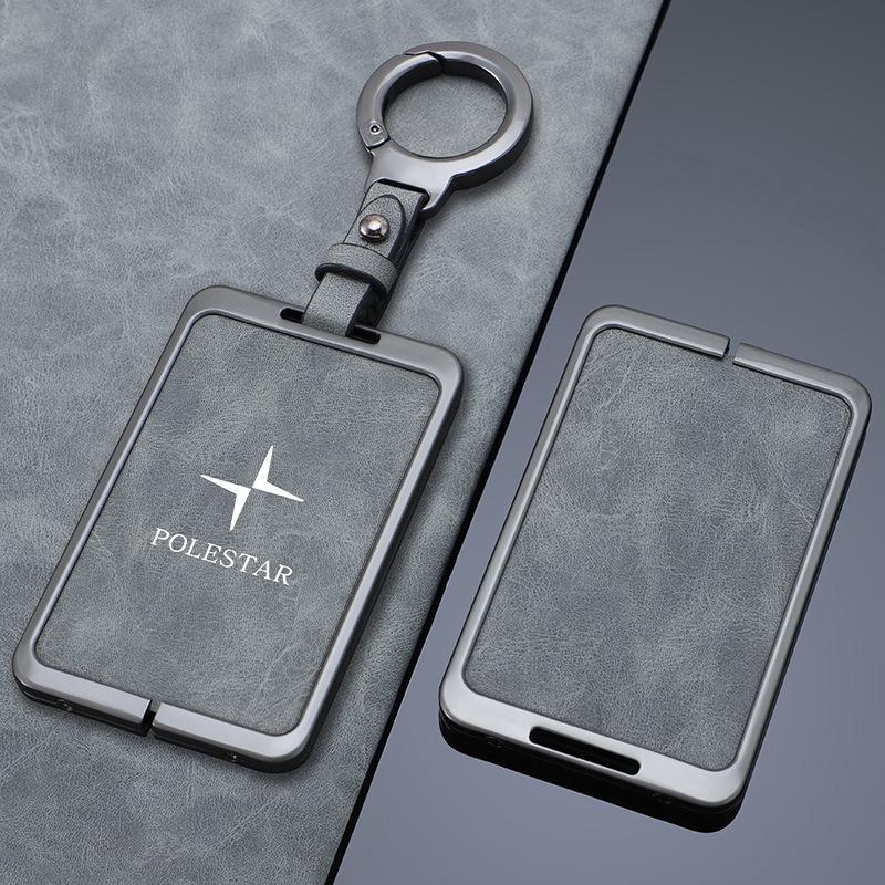 Polestar 4 Card Key Case Cover: Metal Shell with Buckle for Men and Women