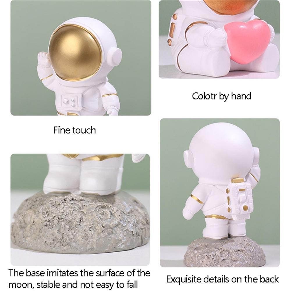 

Resin Astronaut Space Explorer Model Desk Ornament Home Office Car Decoration Gold