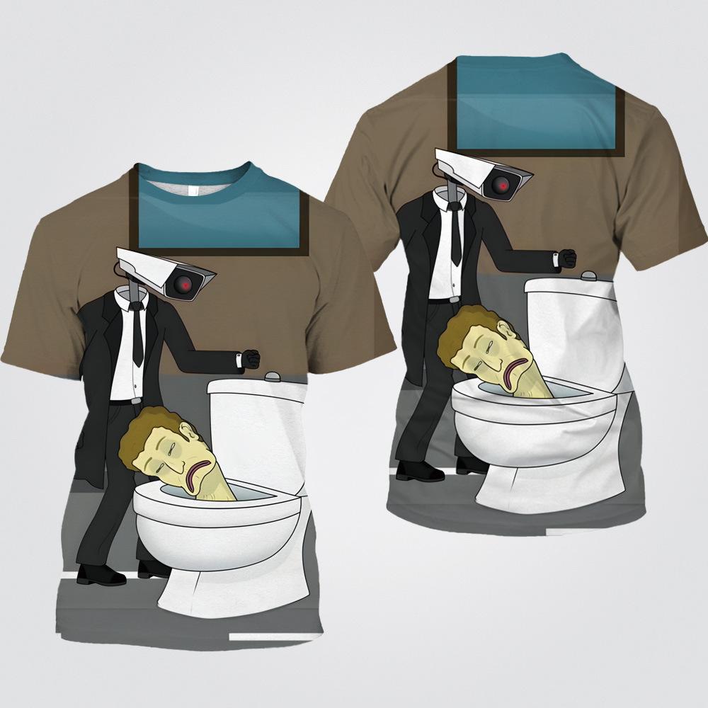 Summer Fashion Women/Men's Casual Game Skibidi Toilet Printed Cosplay Short Sleeve T-shirts