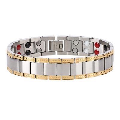 Double Strength Titanium Steel Magnetic Therapy Lose Weight Bracelet for Men