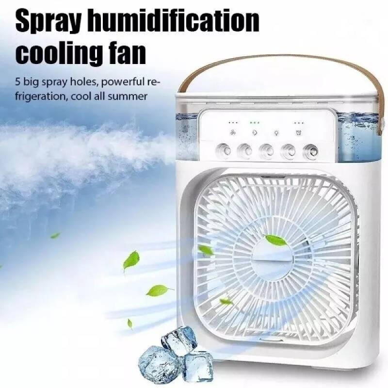 Mini Desktop Cooling Fan With Mist Spray Usb Powered Quiet Portable Air Conditioner For Dorm Room And Office In Five Colors