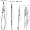 Angoily 6 PCS Crab Crackers and Tools Set Stainless Steel Seafood Tools, 2 Crab Leg Cracker, 2 Lobster Shellers, 2 Crab Leg Forks Storage Case,