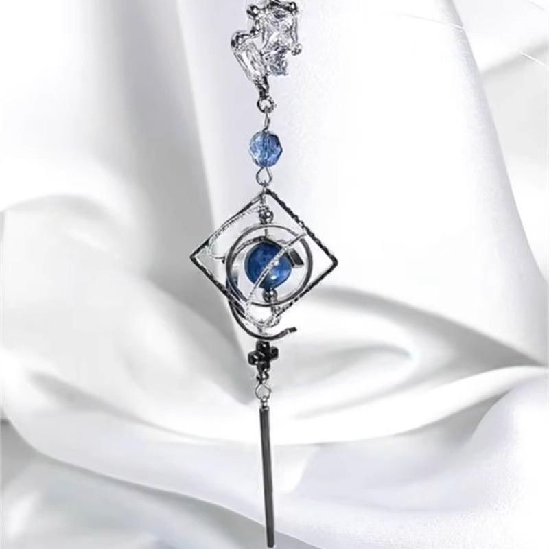 [Master of Mysteries] French Retro Gorgeous Fringed Stud Earrings, Court Style Long Exquisite and Versatile High-end Earrings