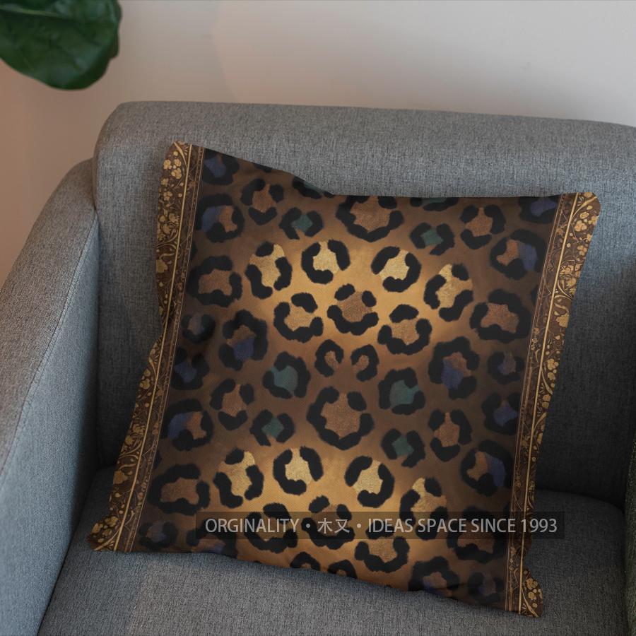 2D Colorful Leopard Pattern Decorative Pillow Cover Pattern Cushion Cover Suitable For Sofa Bedroom Car Pillow Cover