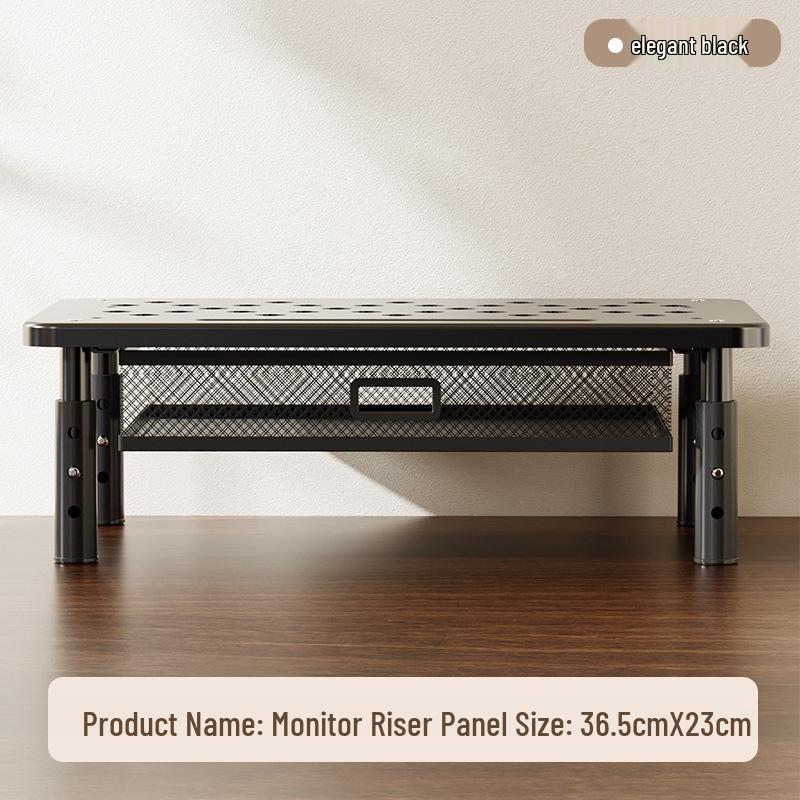 Adjustable Carbon Steel Laptop Riser and Desktop Cooling Stand
