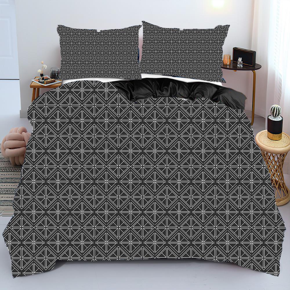 Bedding Customization Nordic Super Soft Simple Light Luxury Three-Piece Quilt Cover Mattress Home Textile Products