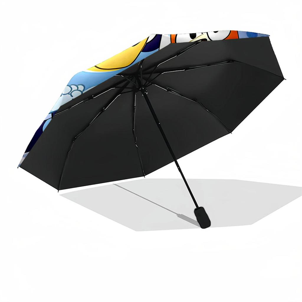 Bluey And Bingo Adventure Outdoor Automatic Umbrella Compact & Durable 8-Rib Design Foldable Design Travel Essential Fashionable Accessory