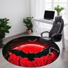 1pc Moonlight Bats Office Round Area Rug, Under Office Chairs Bedroom Living Room Home Decor, Room Deco, Available In Various Sizes