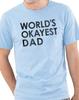 Worlds Okayest Dad Shirt Husband Novelty Sarcastic Graphic Funny Tshirt Tee