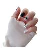 2026 Student Cute Puppy Detachable Handmade Short White Nail Tips