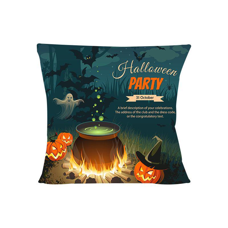 Copricuscino da divano zucca di Halloween nordico