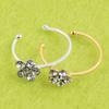 1pc Non Piercing Flower Clip Nose Ring Fake Hoop Earring Stainless Steel Ear Cuff Without Holes Body Jewelry