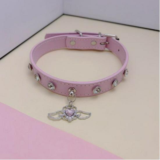 

Durable Leather Anti-Bite Collar for Cats and Dogs - Small Pet Neckband M: 25 lbs max (Neck 29-38 cm)