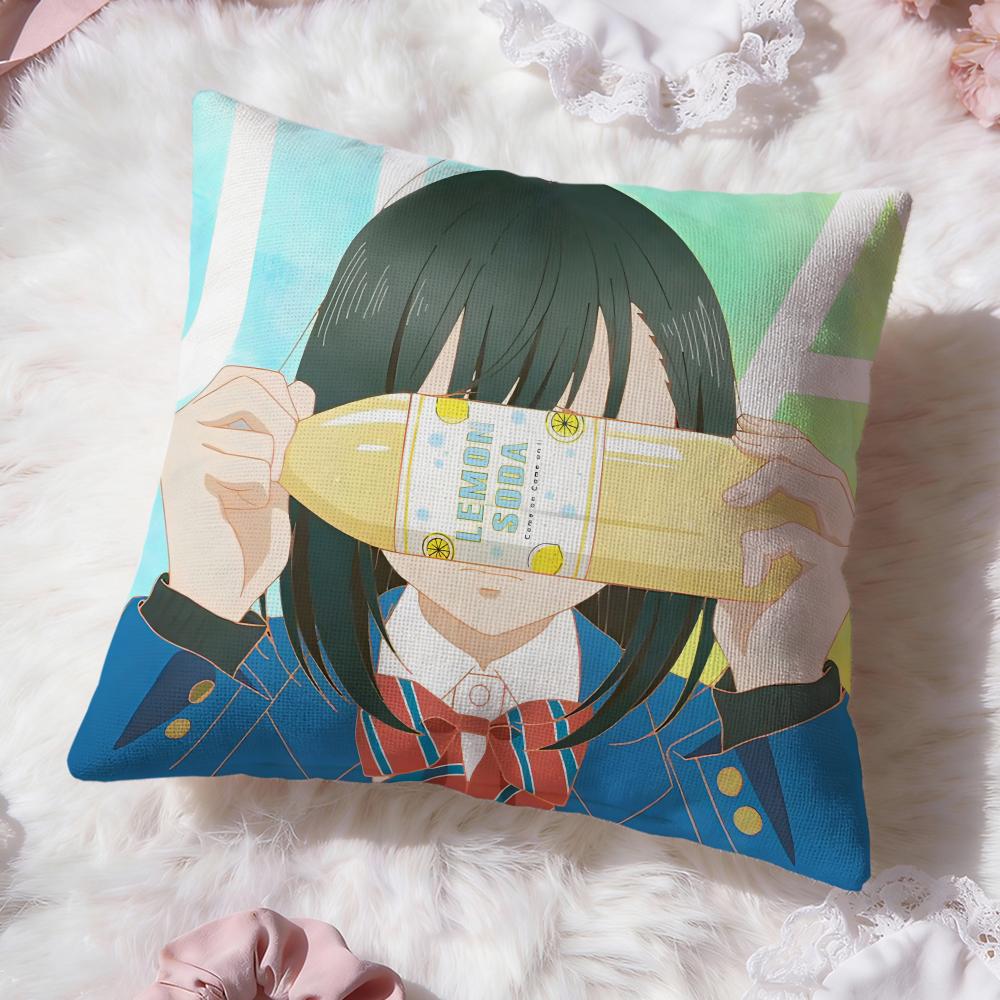 H-Медово-лимонная газировка Подушка-чехол Премиальный комфорт Двусторонняя наволочка - Дизайн «Два в одном» для любой комнаты и салона автомобиля 30cmx30cm