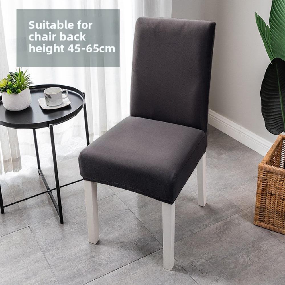High Back Stretch Elastic Solid Color Chair Cover Full Coverage Thickened for European American Style