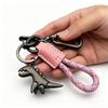 Motorcycle Decoration Accessories And Car Keychain Single Leather Woven Rope Metal Keychain Handbag Pendant Small Gift