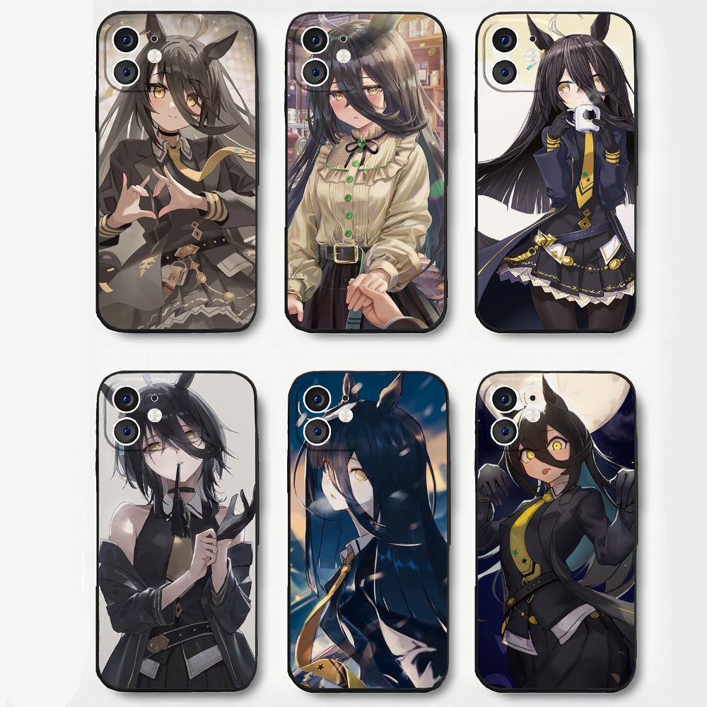 Manhattan Cafe Uma M-musume Anime Phone Case For IPhone 17 Air 16 15 14 13 Pro Max 11 12 Black Silicone Cover