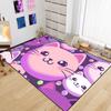 Lovely Cat Rug for Girls Bedroom Purple Cat Rugs Room Decor for Boys Girls Kids Carpet, Purple Animal Carpet for Living Room
