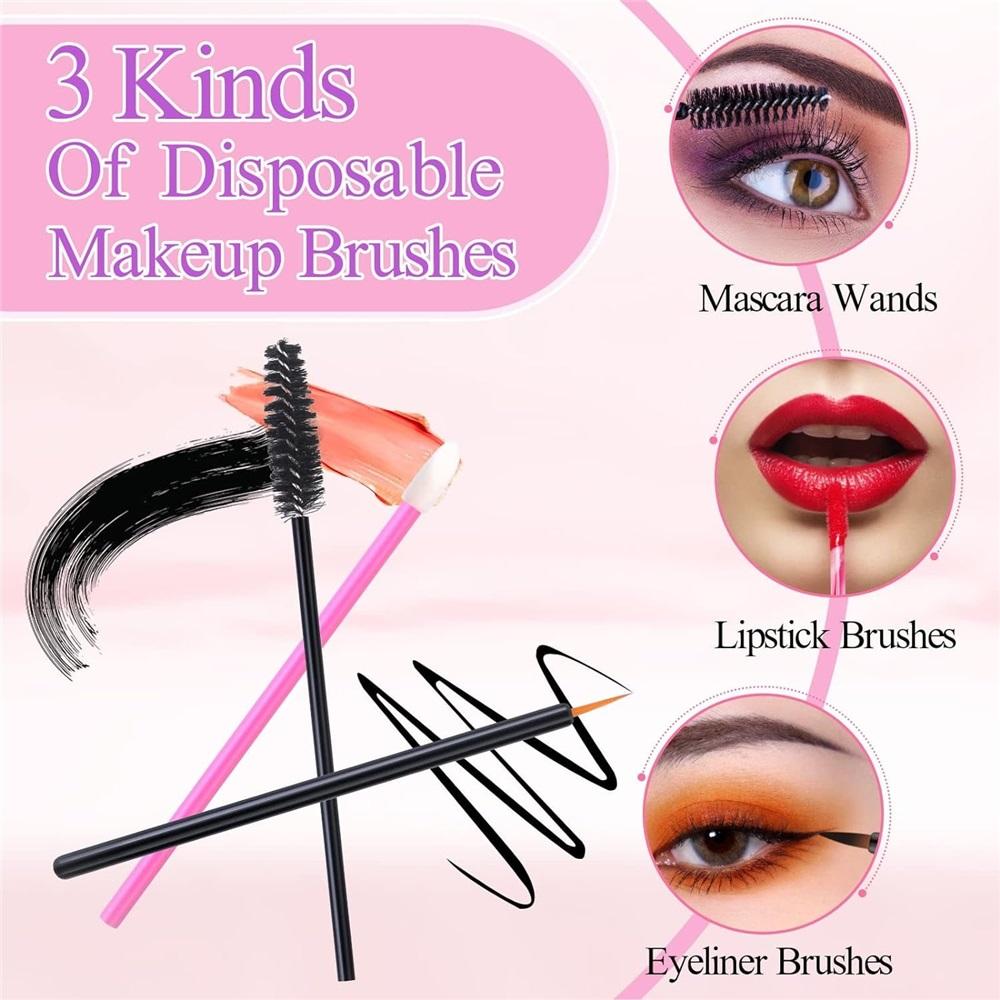228-piece makeup tool set, including triangular powder puffs, mascara brushes, lip applicators, eyeliner brushes - disposable items