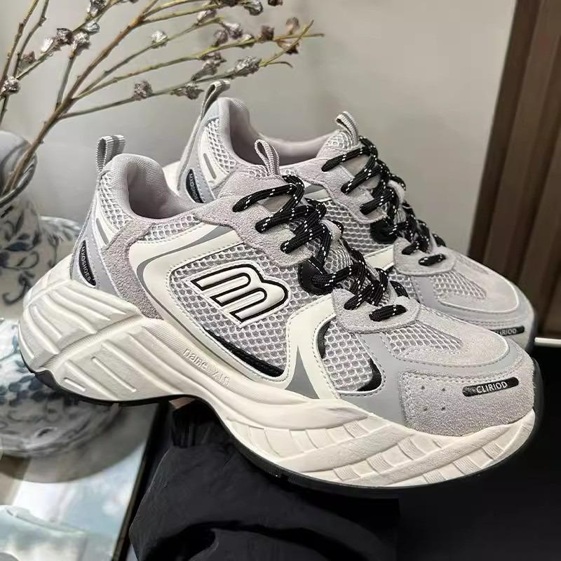 Fashion dad shoes women's spring and summer new lightweight platform sneakers versatile breathable height-increasing casual shoes