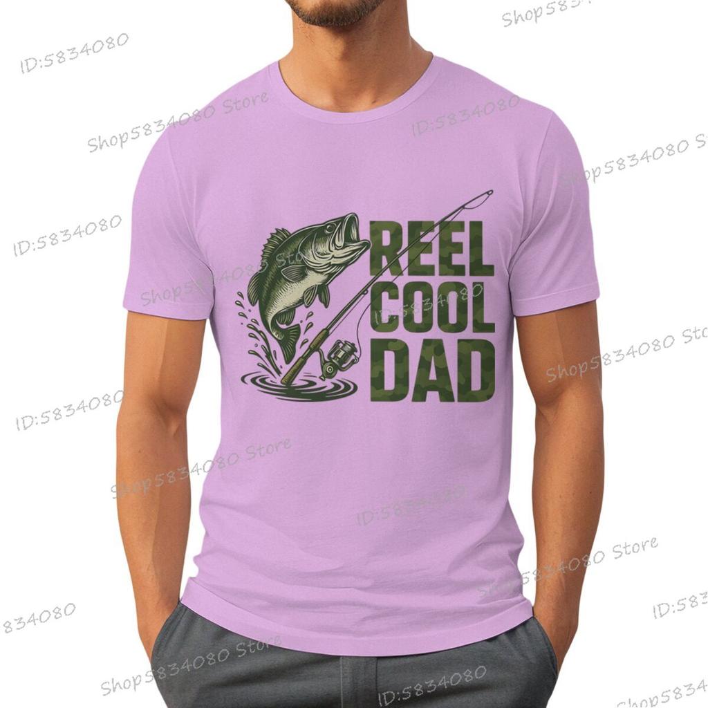 Reel Cool Dad Graphic T Shirts For Unisex Trendy Dad Design Summer Clothes Fishing Life Funny Shirts Unisex Fishing Lovers Tiedye Top