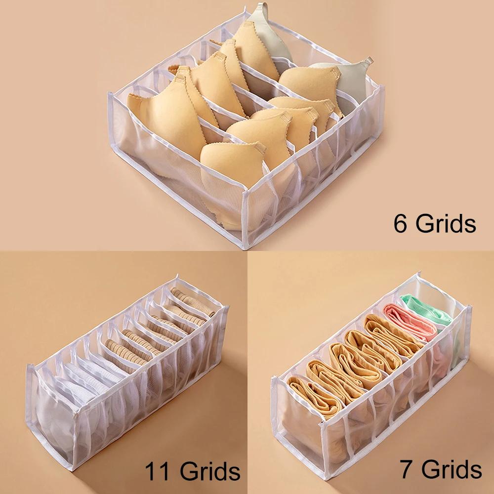 Wardrobe Closet Drawer Organizers for Underwear Bra Socks Panty Storage - Home Dormitory Cabinet Organization Boxes