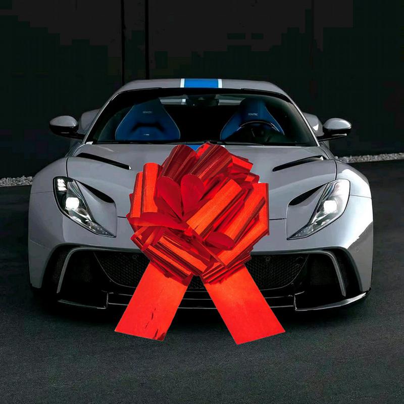 Large Gift Pull Bow Big Metallic Red Car Bows Ribbon for Wedding Birthday Presents Wrapping Christmas Party Home Decoration