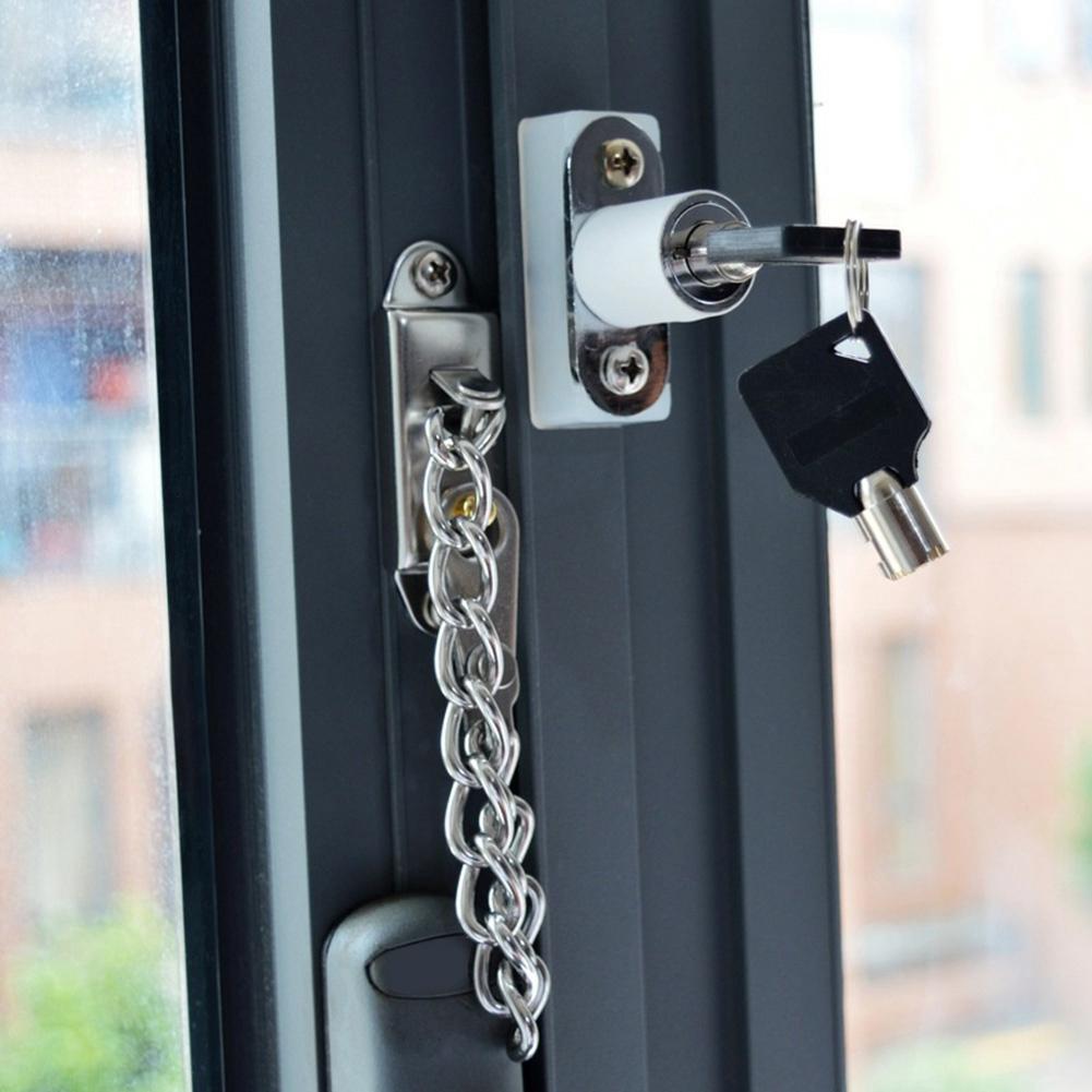 Stainless Steel Anti Theft Door Chain Lock Children Safety for Aluminum Alloy Window