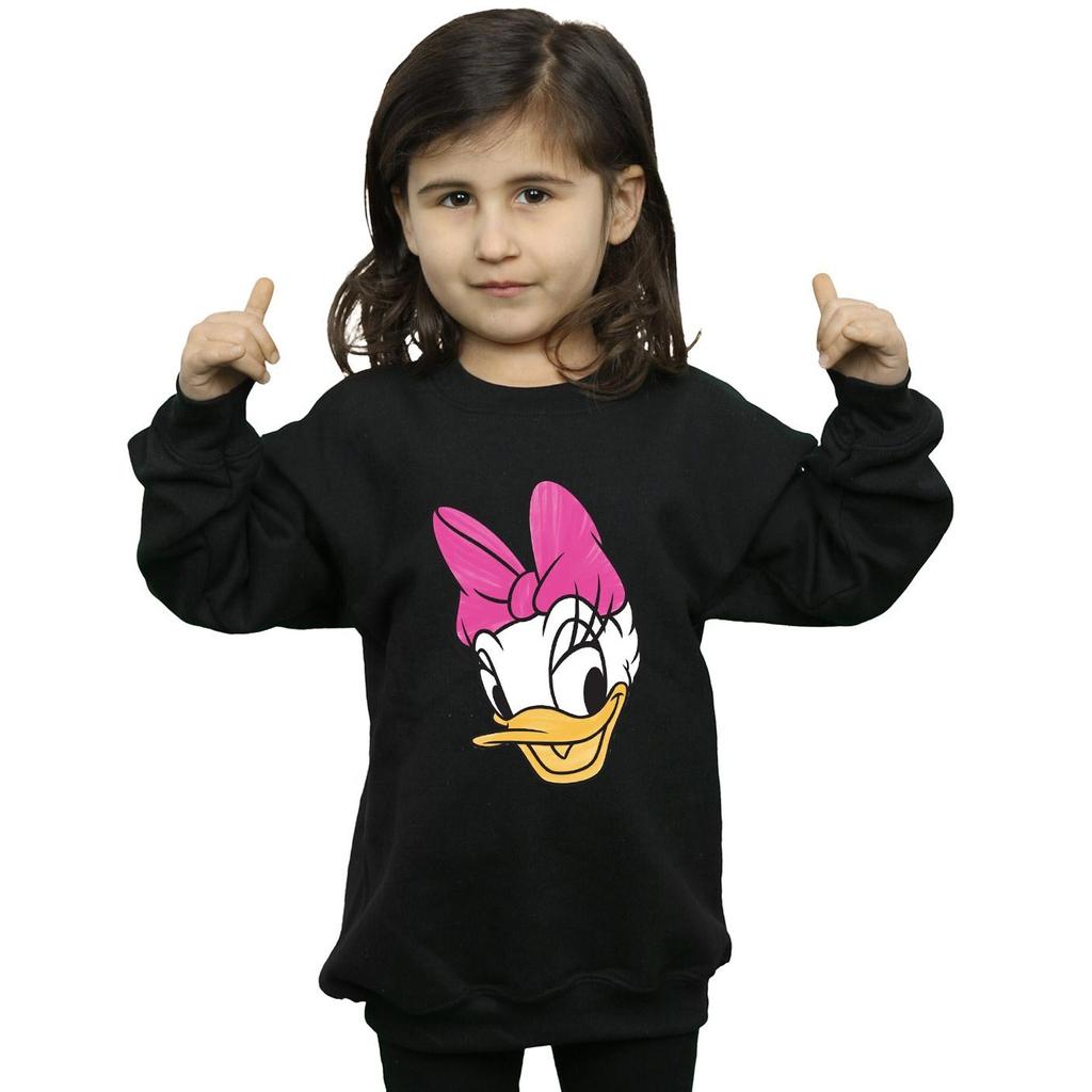 Disney Girls Daisy Duck Head Painted Sweatshirt