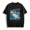 Danger Alert Deep Sea Shark Summer Vibe Music On Tee Pure Cotton T-shirt